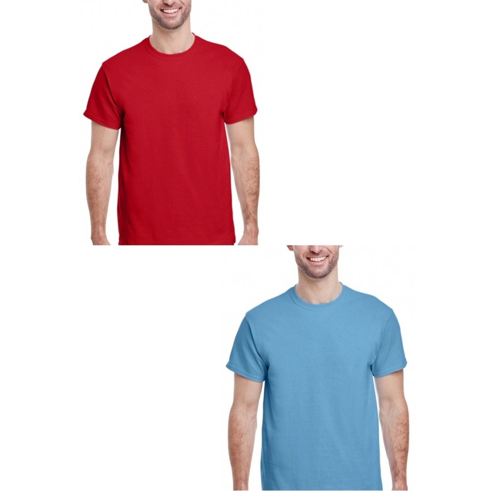 3pcs Gildan Misc. Bundle Red & Lt Blue Tees NWOT